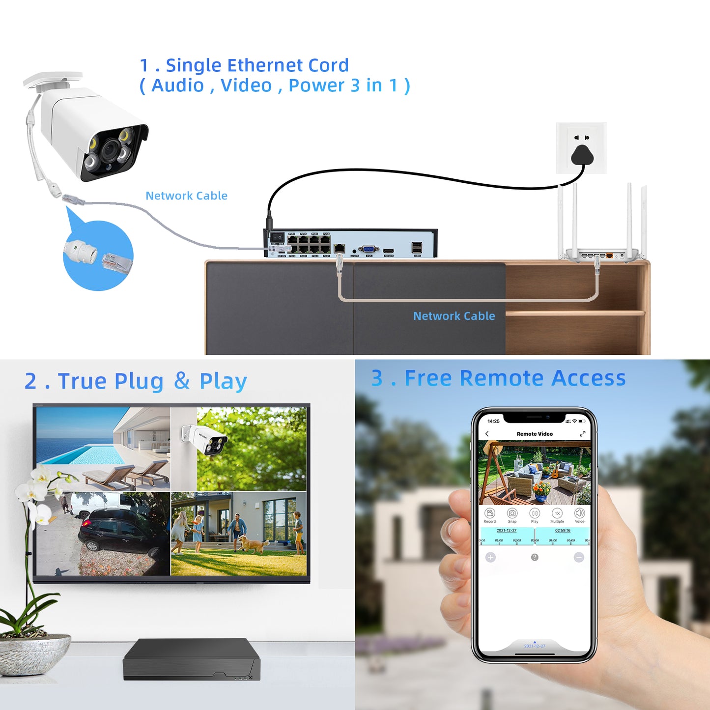 8CH IP POE CAMERA KIT