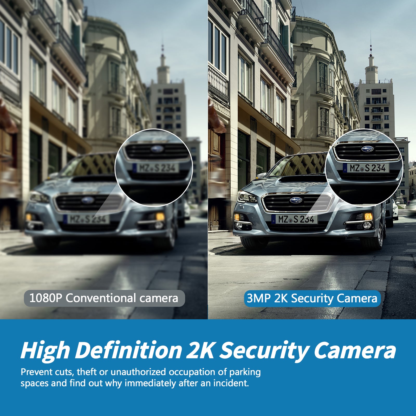 Outdoor white 4MP WiFi Rechargeable Battery Security Outdoor Camera with Solar Panel