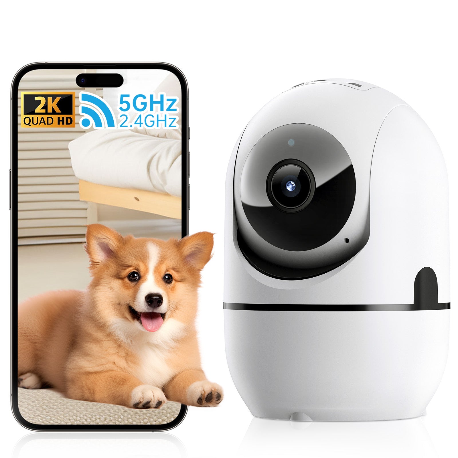 AI 3MP PTZ WiFi Indoor Baby Monitor Network Security Camera