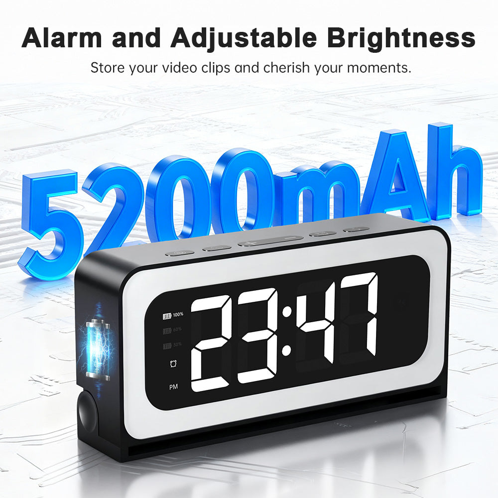 Promotion Wifi Alarm Clock Camera 3MP Wireless Video Recording Home Baby Monitor