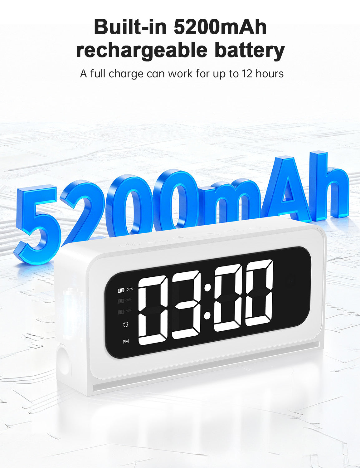 Wireless Wifi Alarm Clock Camera 1080P Video Recording Home Baby Monitor Clock Camera