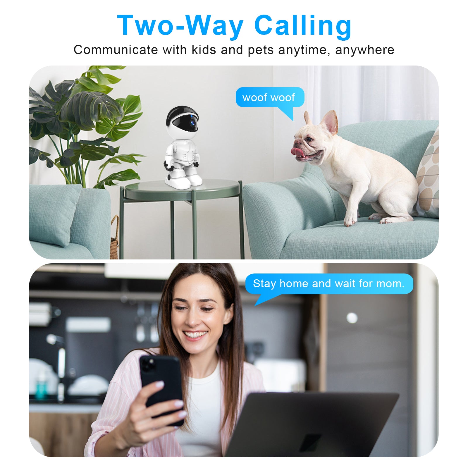 3MP 360 PTZ WIFI Robot Network Baby Monitor Remote Control Home Security Camera