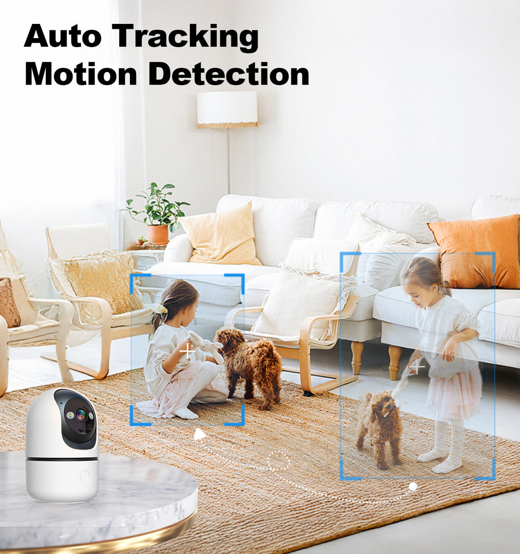 AI 3MP 2 Pack PTZ WiFi Baby Monitor Network Security Camera