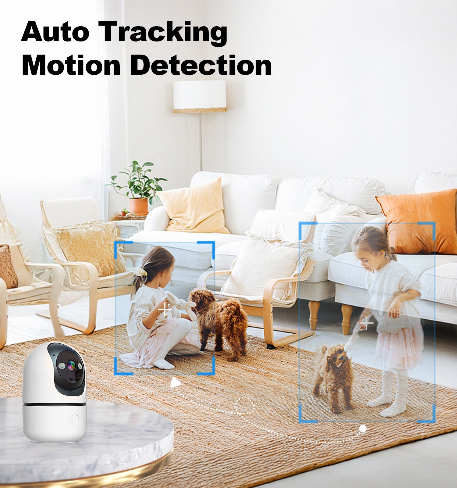 AI 3MP 2 Pack PTZ WiFi Baby Monitor Network Security Camera