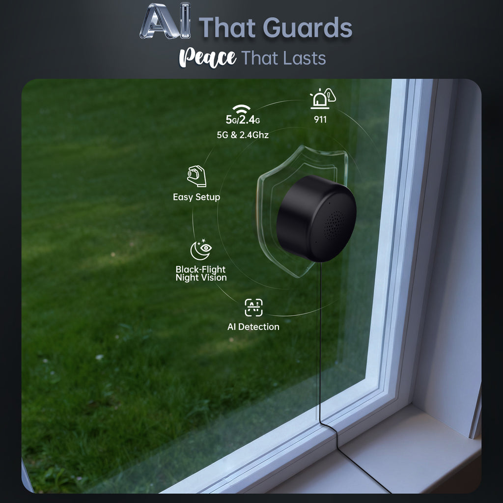 AI Connected W'911 Call Integrated Chatgpt Wifi Pet Vehicle Alert Window Camera