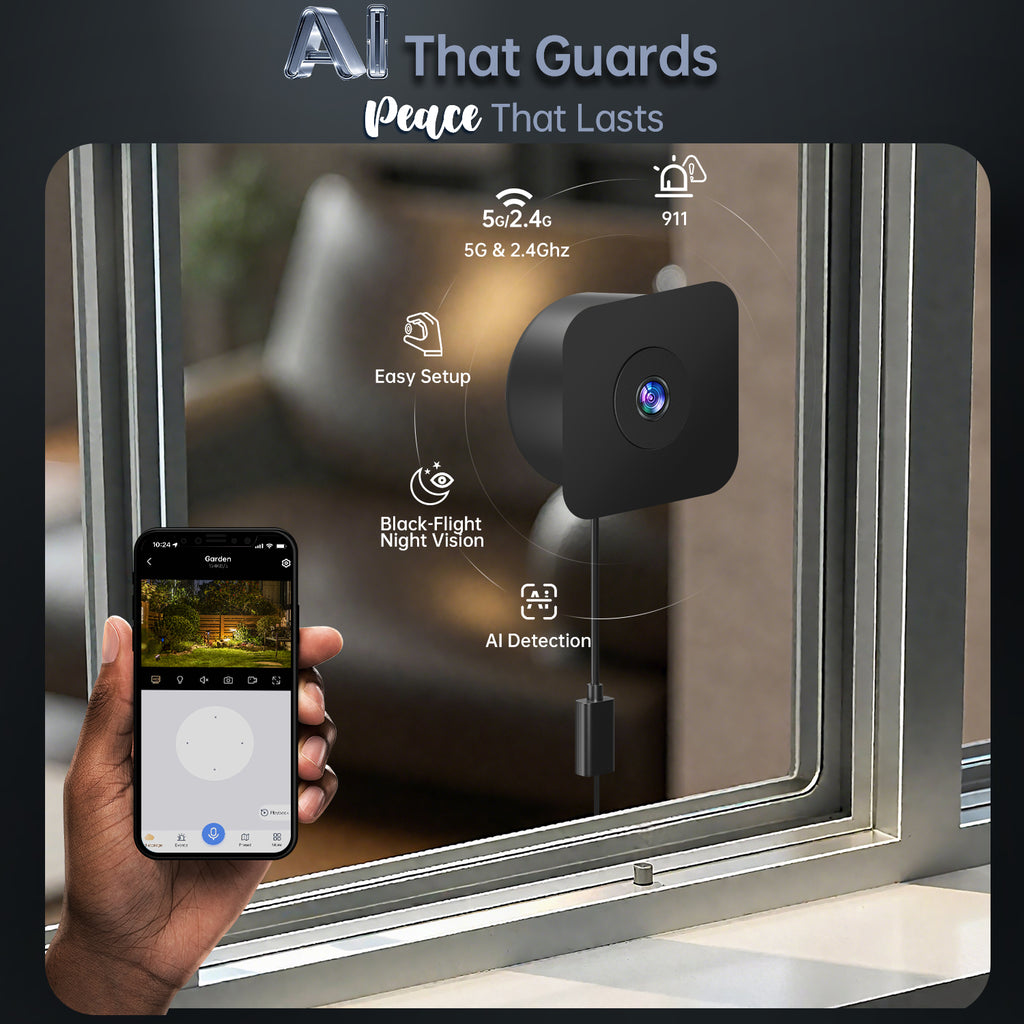 AI Connected W'911 Call Integrated Chatgpt Wifi Pet Vehicle Alert Window Camera