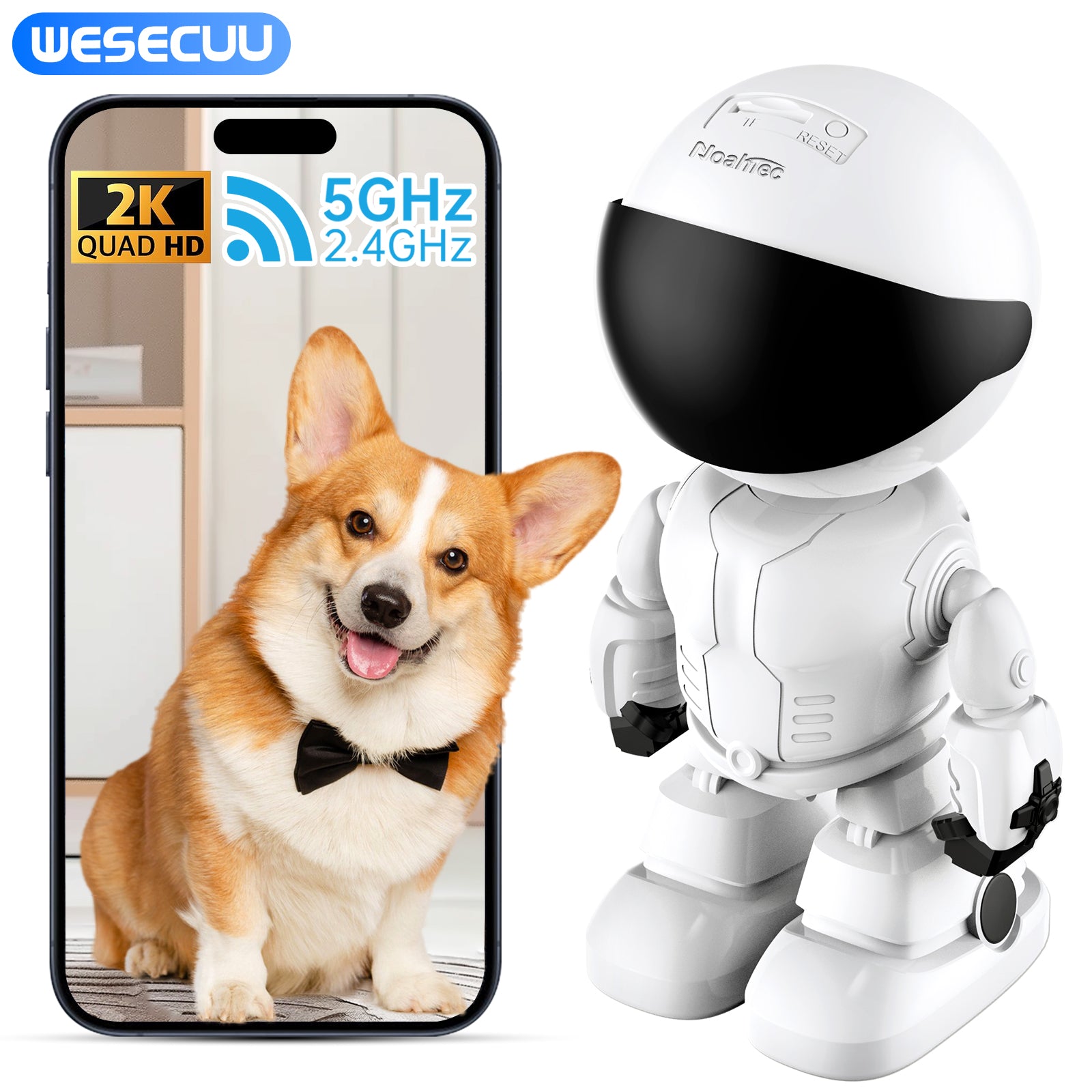 3MP 360 PTZ WIFI Robot Network Baby Monitor Remote Control Home Security Camera