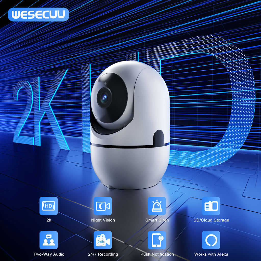 AI 3MP PTZ WiFi Indoor Baby Monitor Network Security Camera