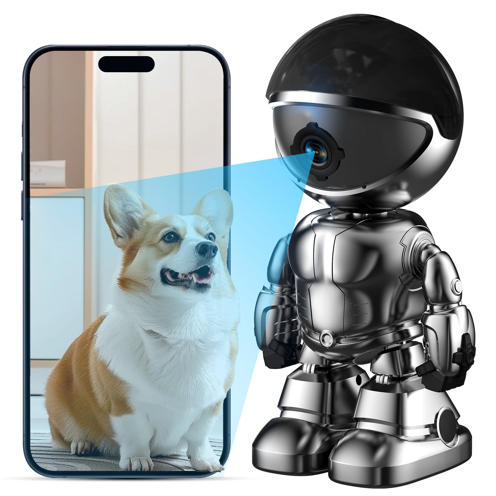 3MP WIFI Robot Network Baby Monitor Remote Control Home Security Camera