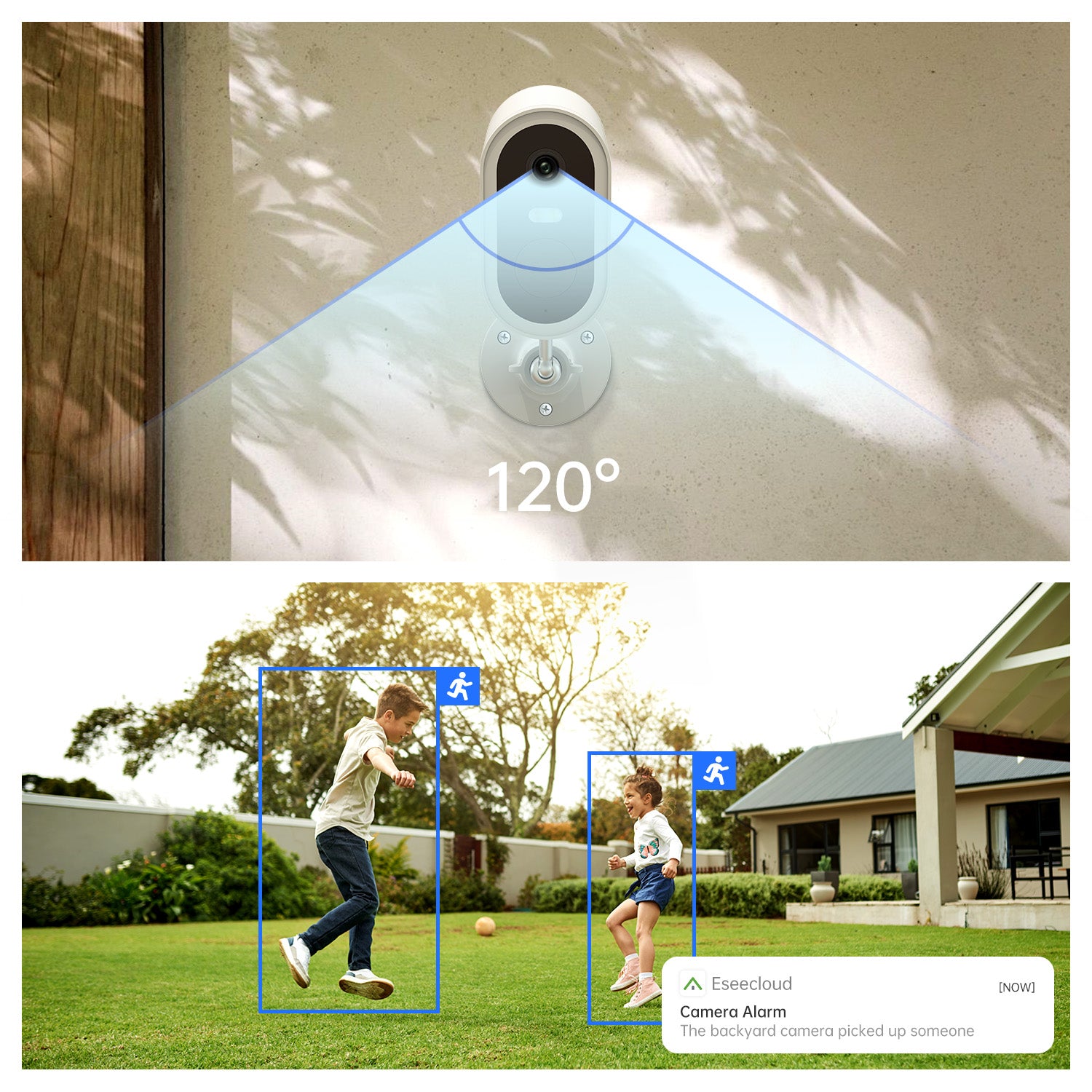 Hot Sale white 4MP WiFi Rechargeable Battery Security Outdoor Camera with Solar Panel