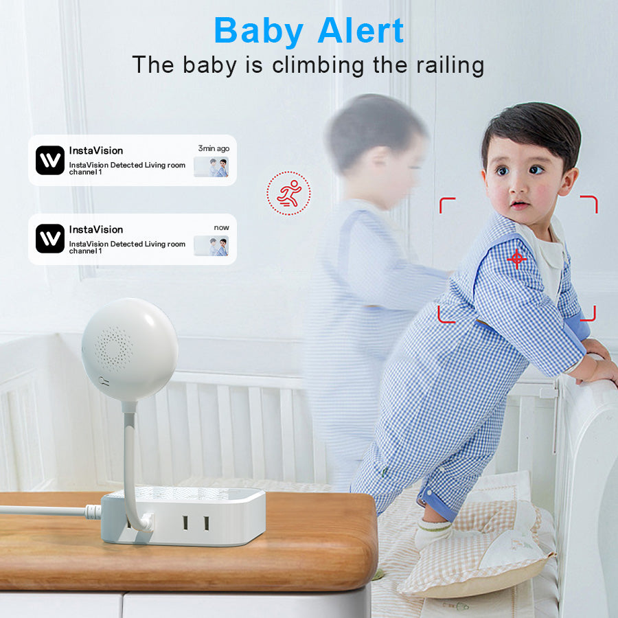 AI 3MP Lollipop Shape Window Cam WiFi Baby Monitor Pet Cam Wifi AI Smart Camera