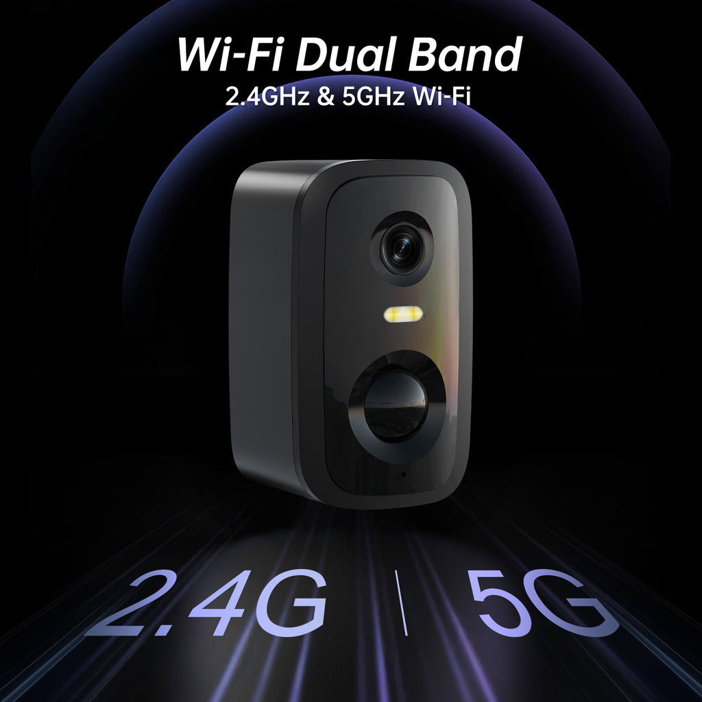 4MP WiFi Rechargeable Battery Security Outdoor Camera with Solar Panel