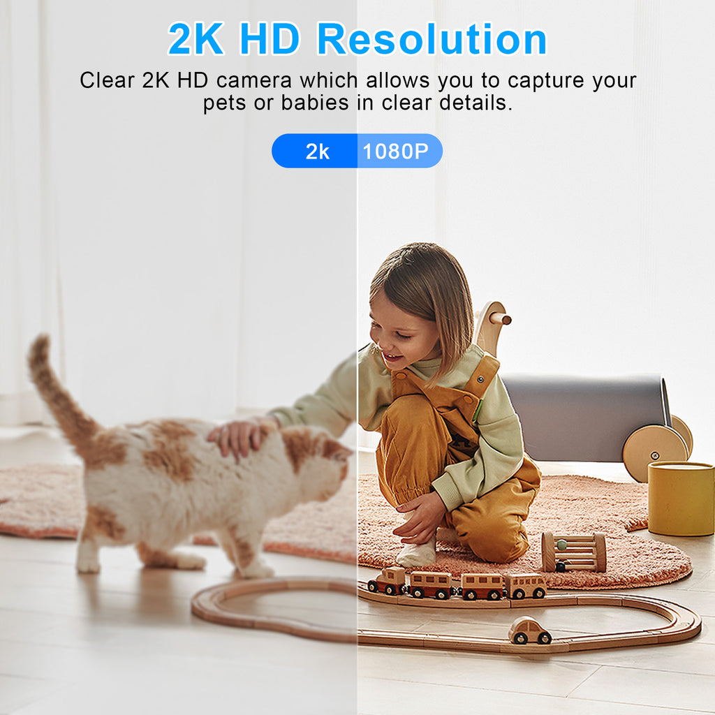 AI 2MP PTZ WiFi Indoor Baby Monitor Network Security Camera