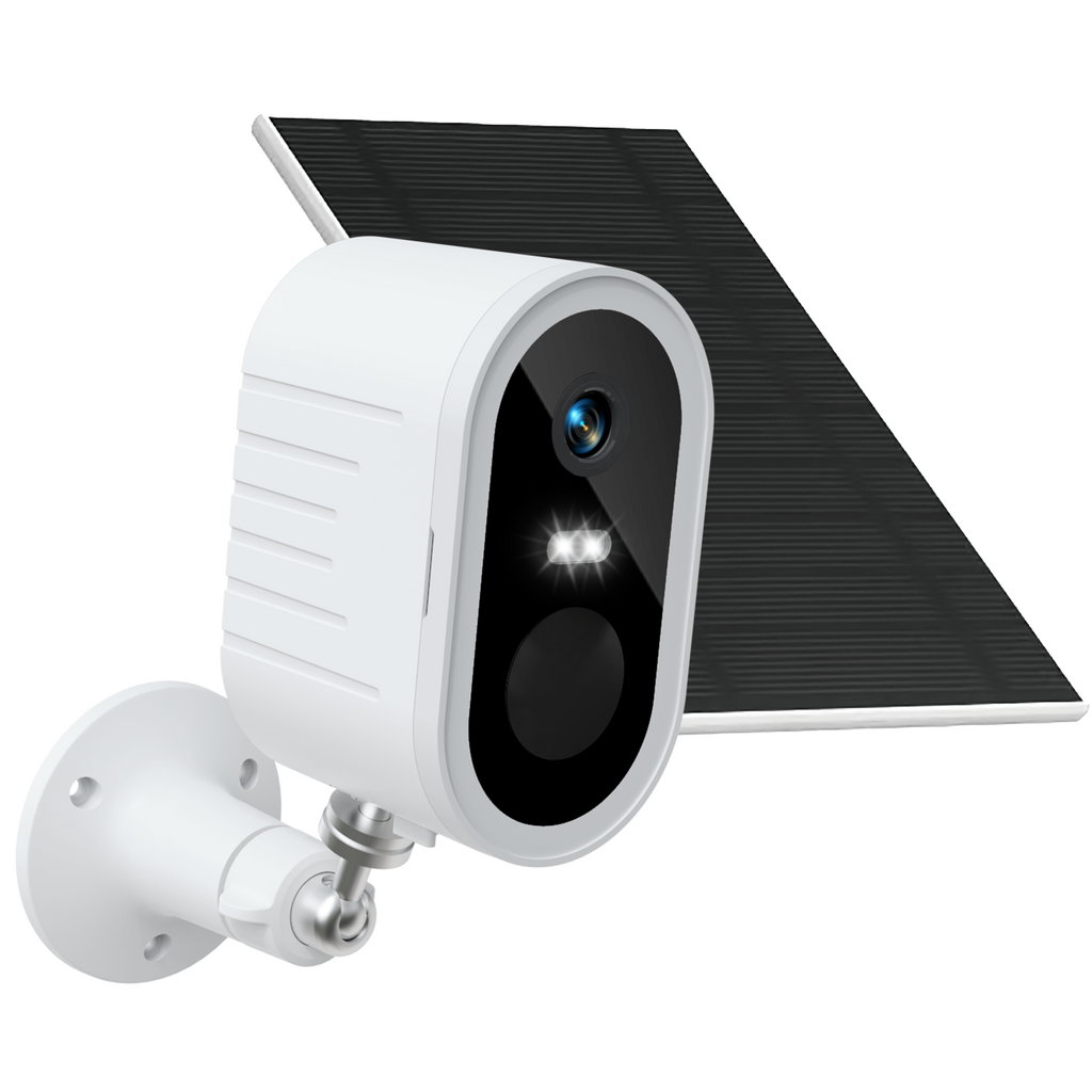 Hot Sale white 4MP WiFi Rechargeable Battery Security Outdoor Camera with Solar Panel