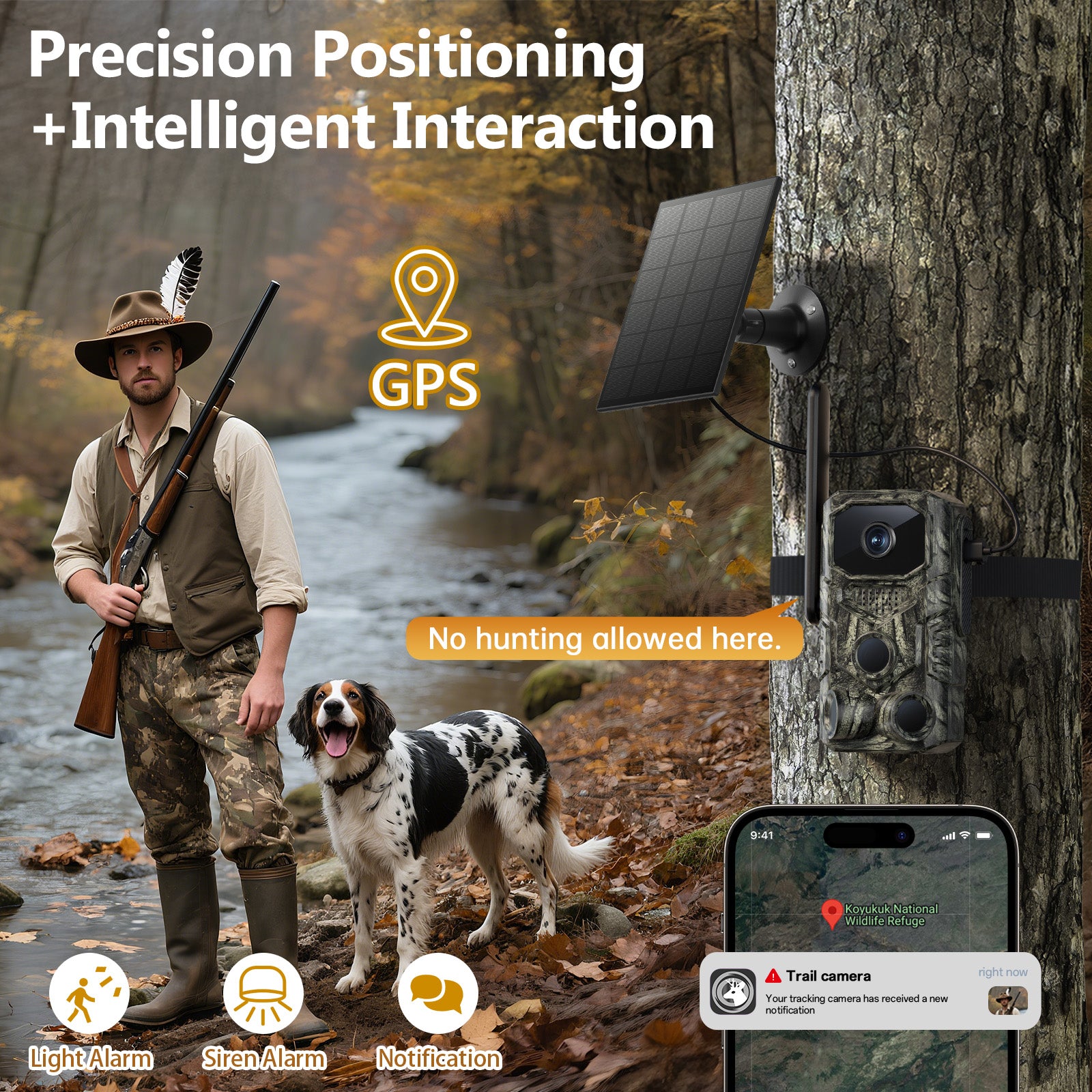 4G LTE GPS Hunting Outdoor Trail Camera Wide Angle 4MP Camouflage Wildlife Deer Monitoring Solar Hunt Camera