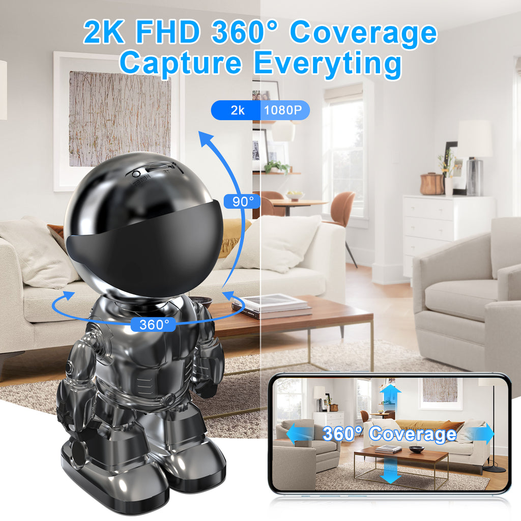 3MP WIFI Robot Network Baby Monitor Remote Control Home Security Camera