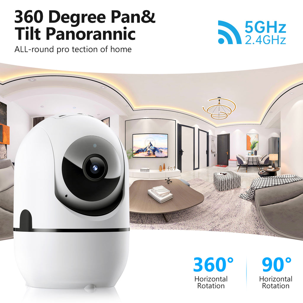 AI 3MP PTZ WiFi Indoor Baby Monitor Network Security Camera