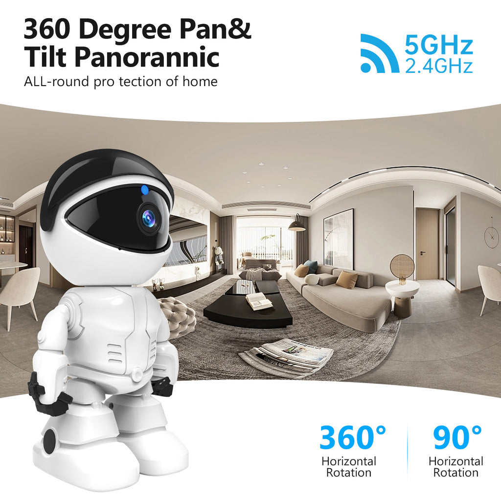 3MP 360 PTZ WIFI Robot Network Baby Monitor Remote Control Home Security Camera