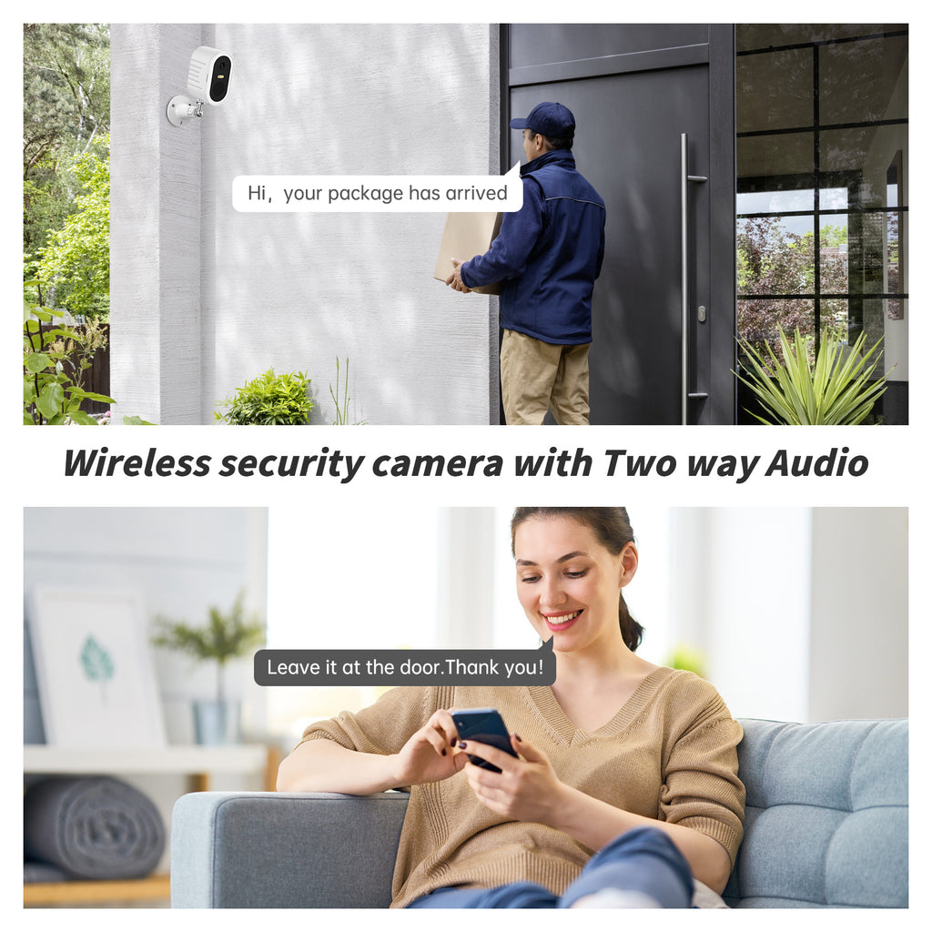 Hot Sale white 4MP WiFi Rechargeable Battery Security Outdoor Camera with Solar Panel