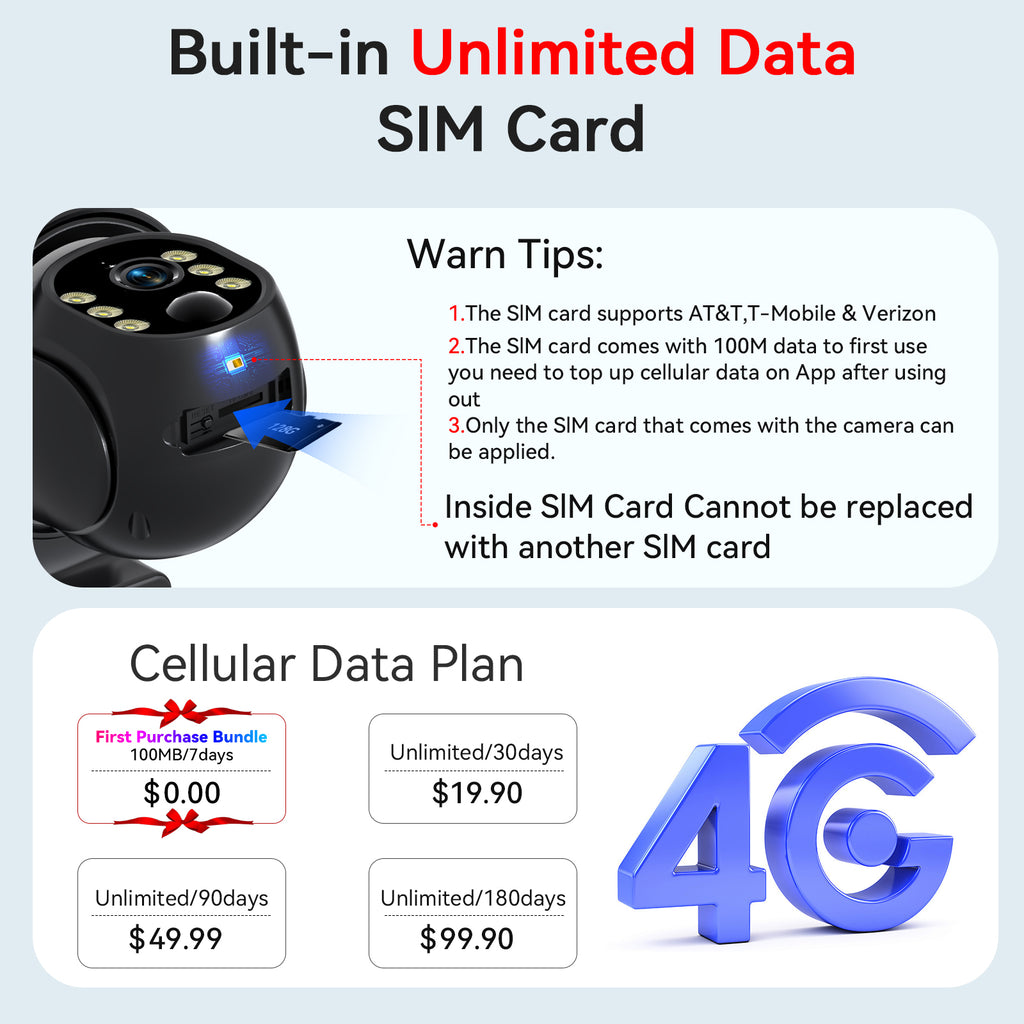 4G Salar Camera Rechargeable Battery PTZ Security Outdoor Camera 4MP