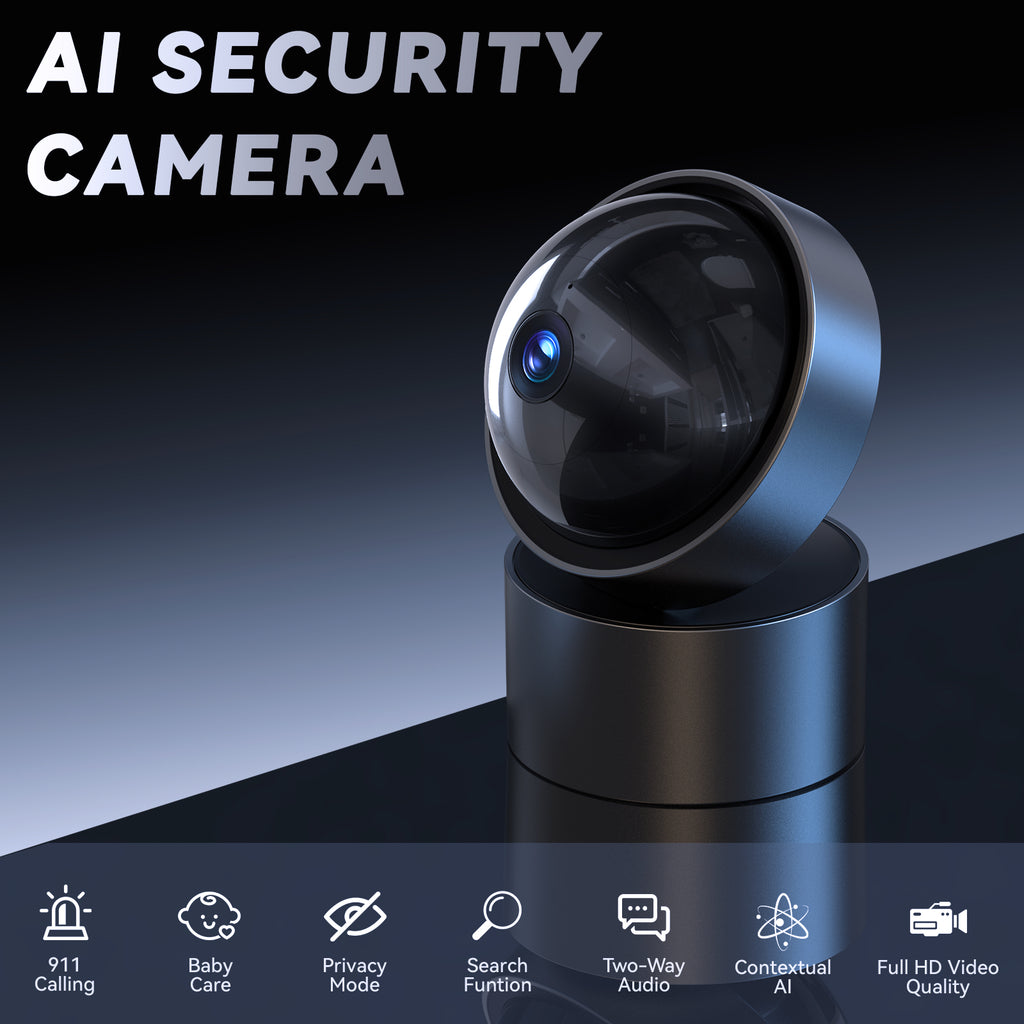 AI PTZ Connected W'911 Call Integrated Chatgpt Wifi Pet Vehicle Alert Camera