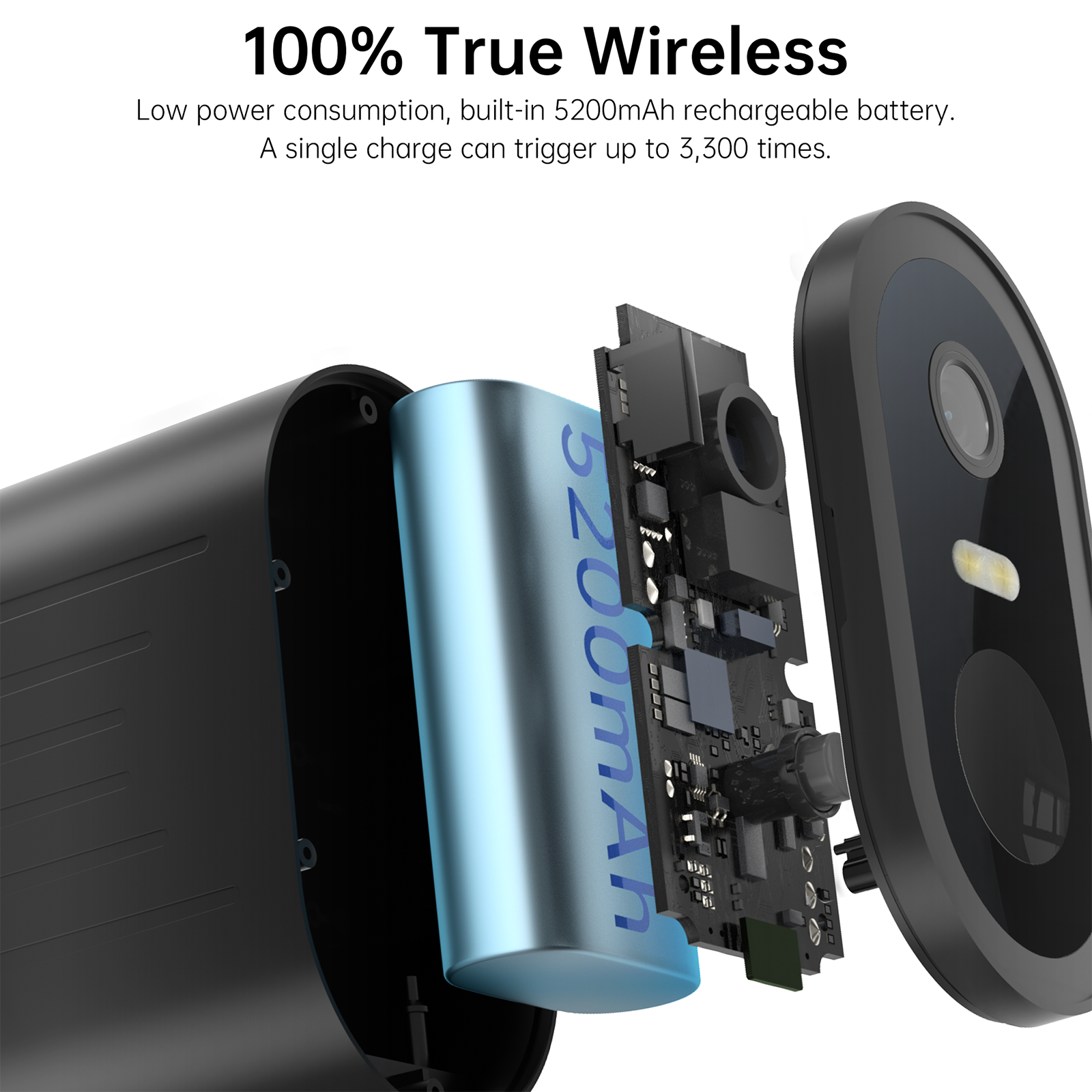 Hot Sale 4MP WiFi Rechargeable Battery Security Outdoor Camera with Solar Panel