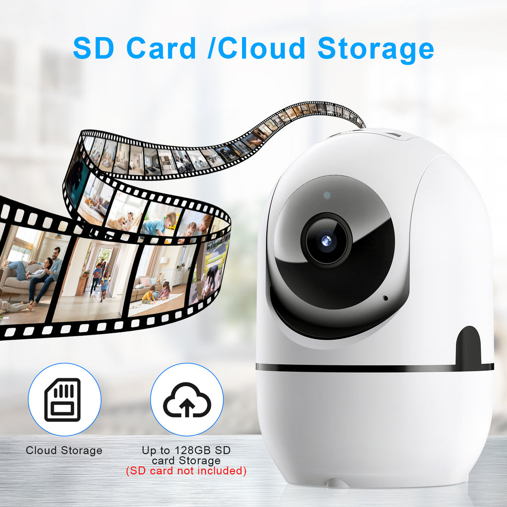 AI 2MP PTZ WiFi Indoor Baby Monitor Network Security Camera