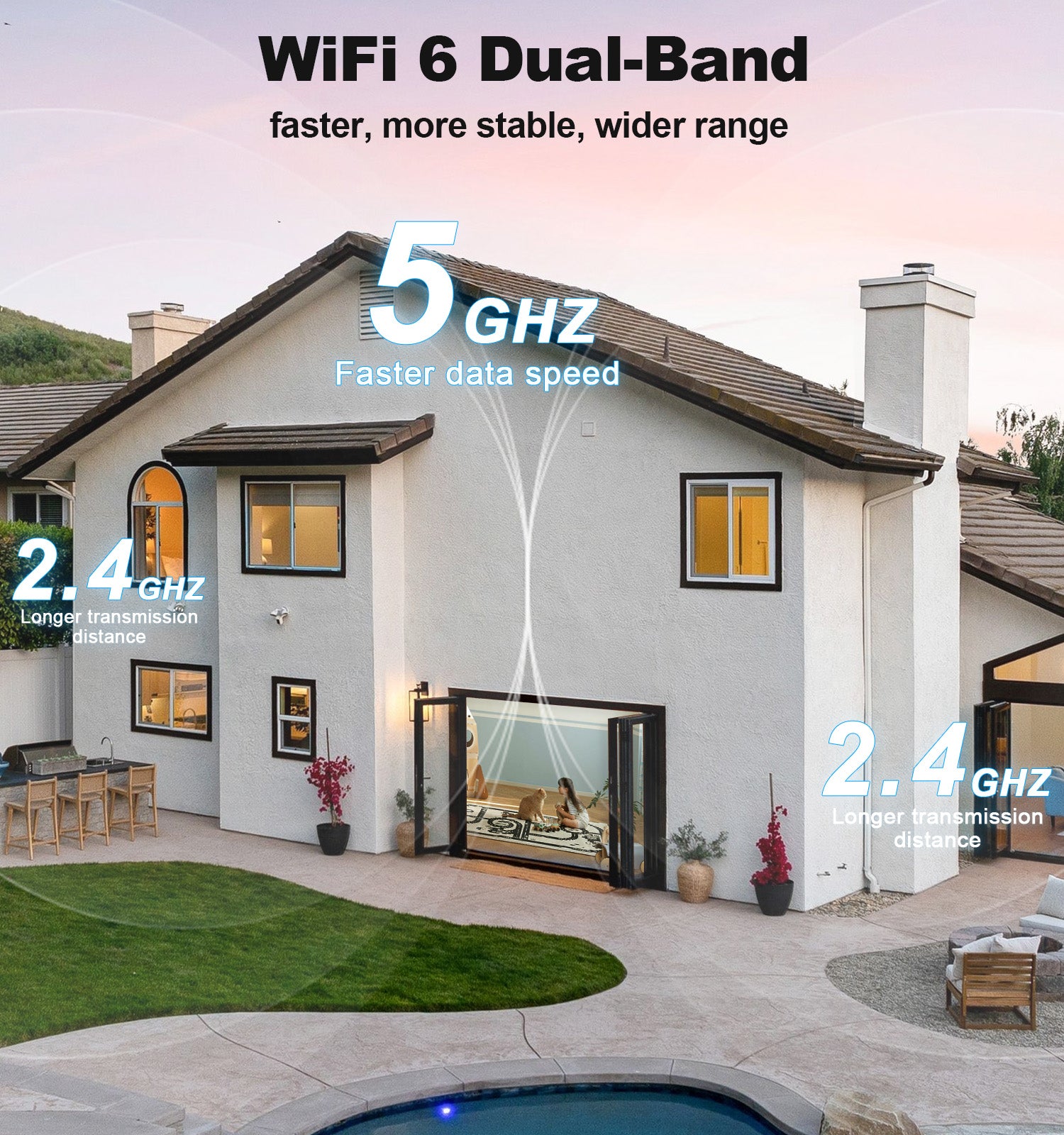 AI 3MP 2 Pack PTZ WiFi Baby Monitor Network Security Camera