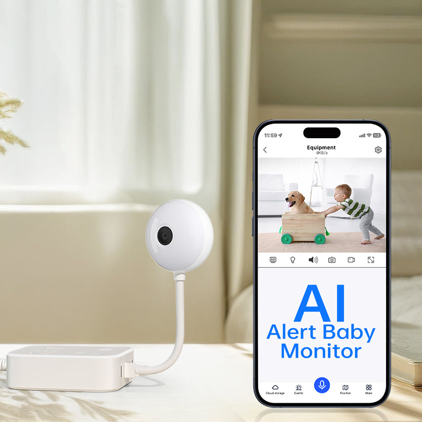 AI 3MP Lollipop Shape Window Cam WiFi Baby Monitor Pet Cam Wifi AI Smart Camera