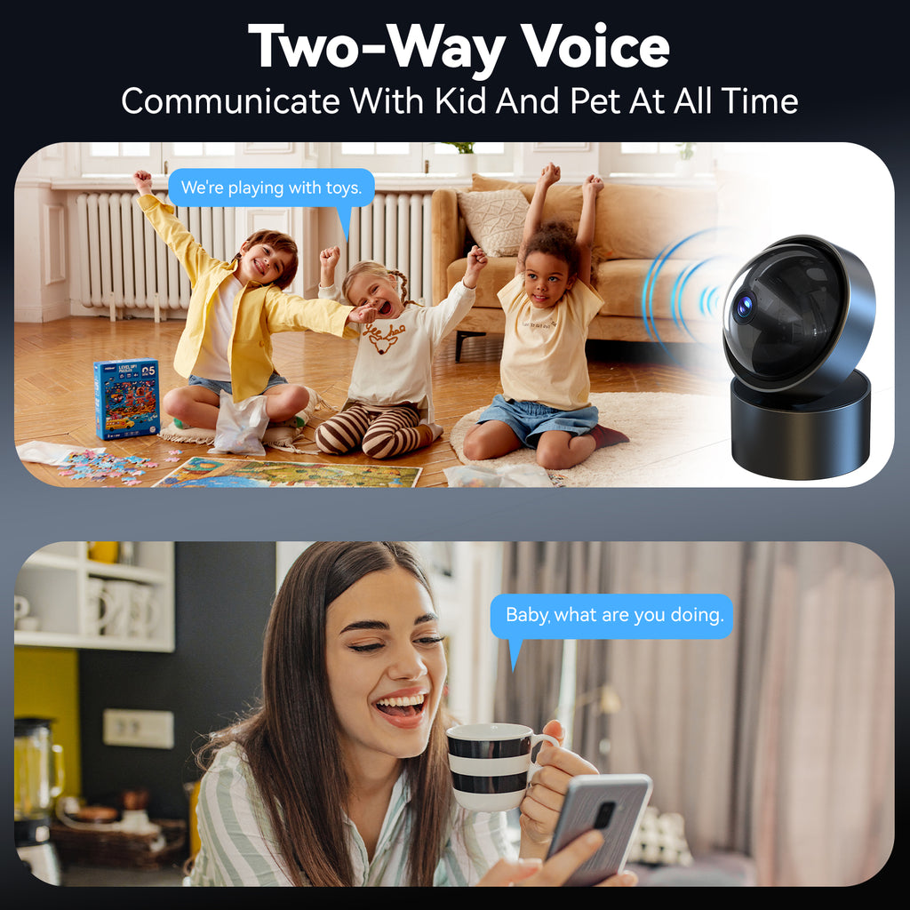 AI PTZ Connected W'911 Call Integrated Chatgpt Wifi Pet Vehicle Alert Camera