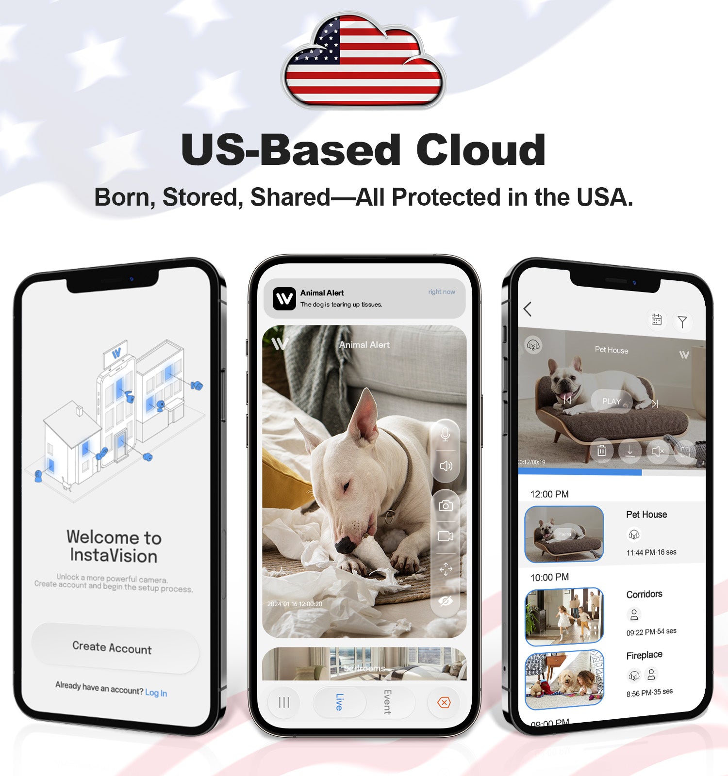 AI 3MP 2 Pack PTZ WiFi Baby Monitor Network Security Camera