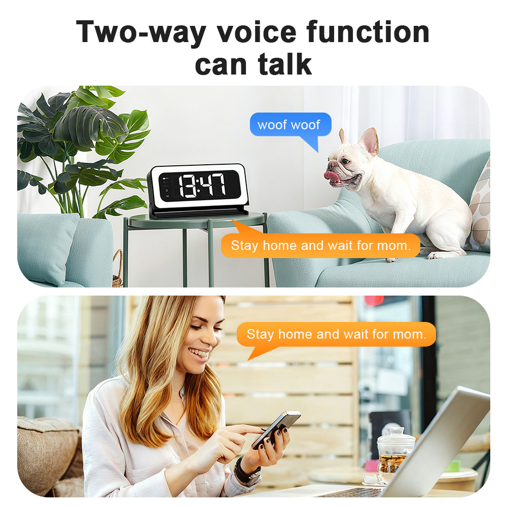 Promotion Wifi Alarm Clock Camera 3MP Wireless Video Recording Home Baby Monitor