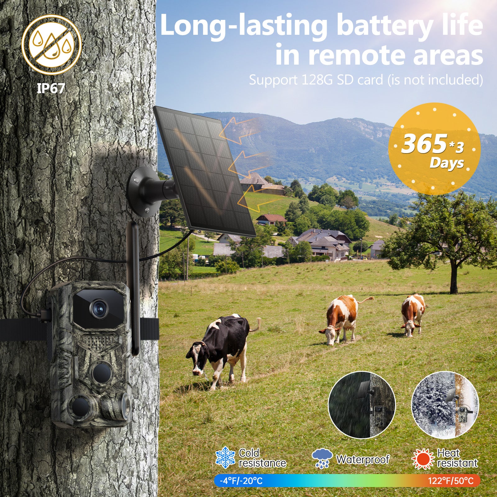 4G LTE GPS Hunting Outdoor Trail Camera Wide Angle 4MP Camouflage Wildlife Deer Monitoring Solar Hunt Camera