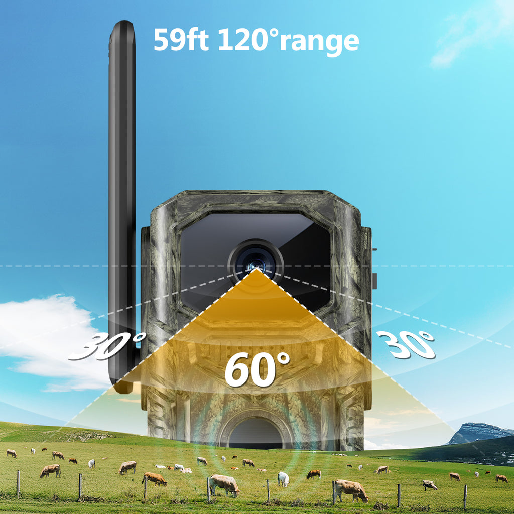 4G LTE GPS Hunting Outdoor Trail Camera Wide Angle 4MP Camouflage Wildlife Deer Monitoring Solar Hunt Camera
