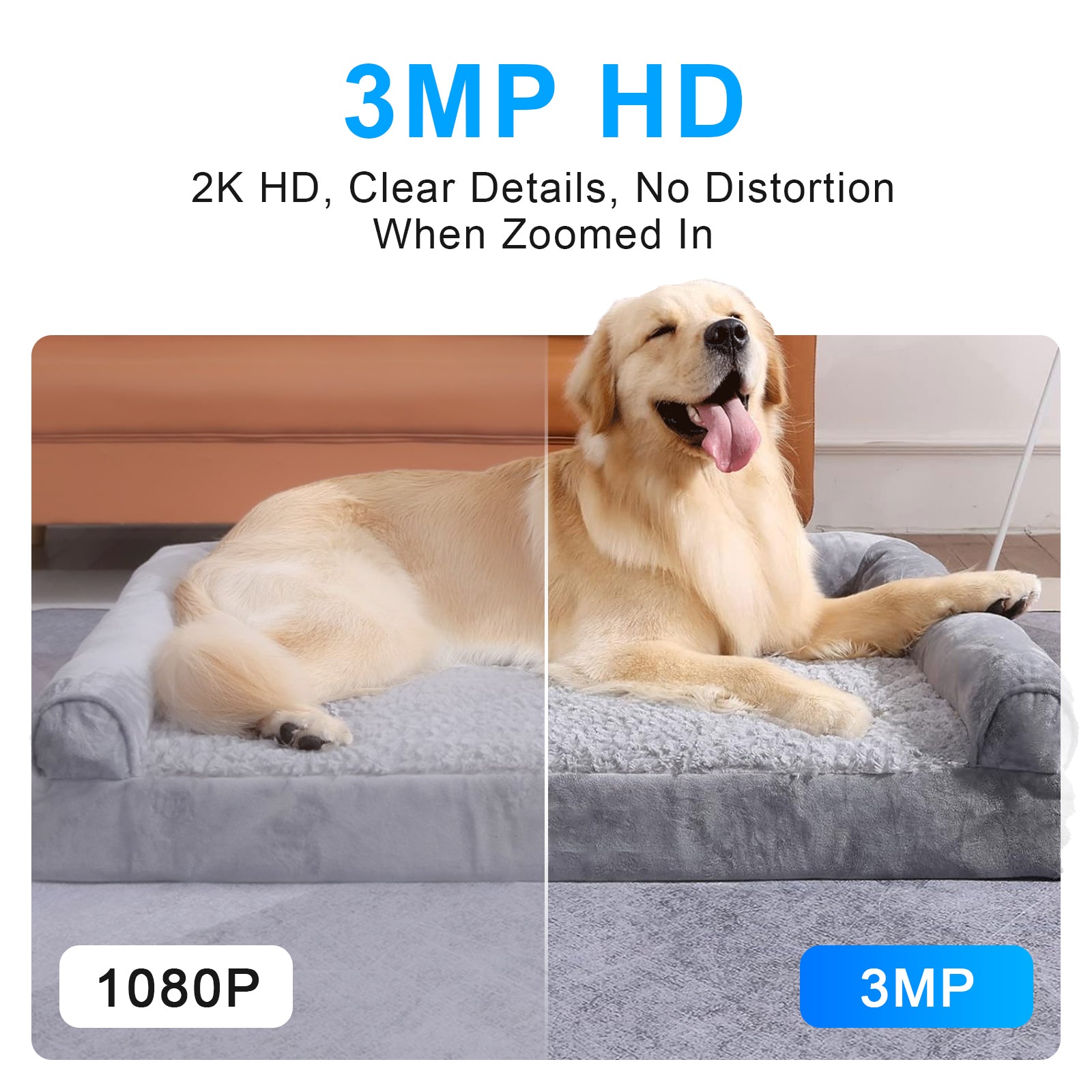 3MP 360 PTZ WIFI Robot Network Baby Monitor Remote Control Home Security Camera