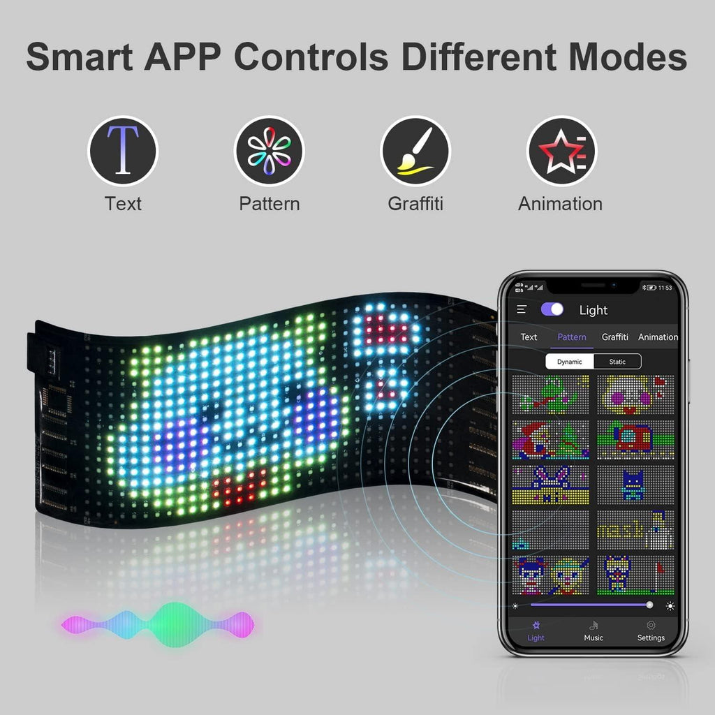 Big Promotion Customizable LED Advertisement Sign for Store, Car, Bar, Hotel with Programmable Text & Animations with Bluetooth Control