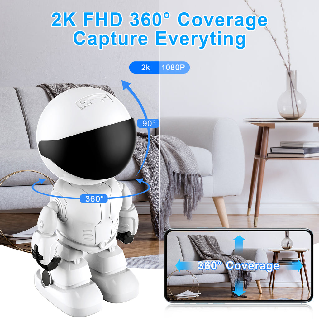 3MP 360 PTZ WIFI Robot Network Baby Monitor Remote Control Home Security Camera