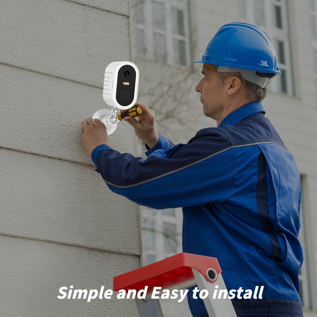 Hot Sale white 4MP WiFi Rechargeable Battery Security Outdoor Camera with Solar Panel