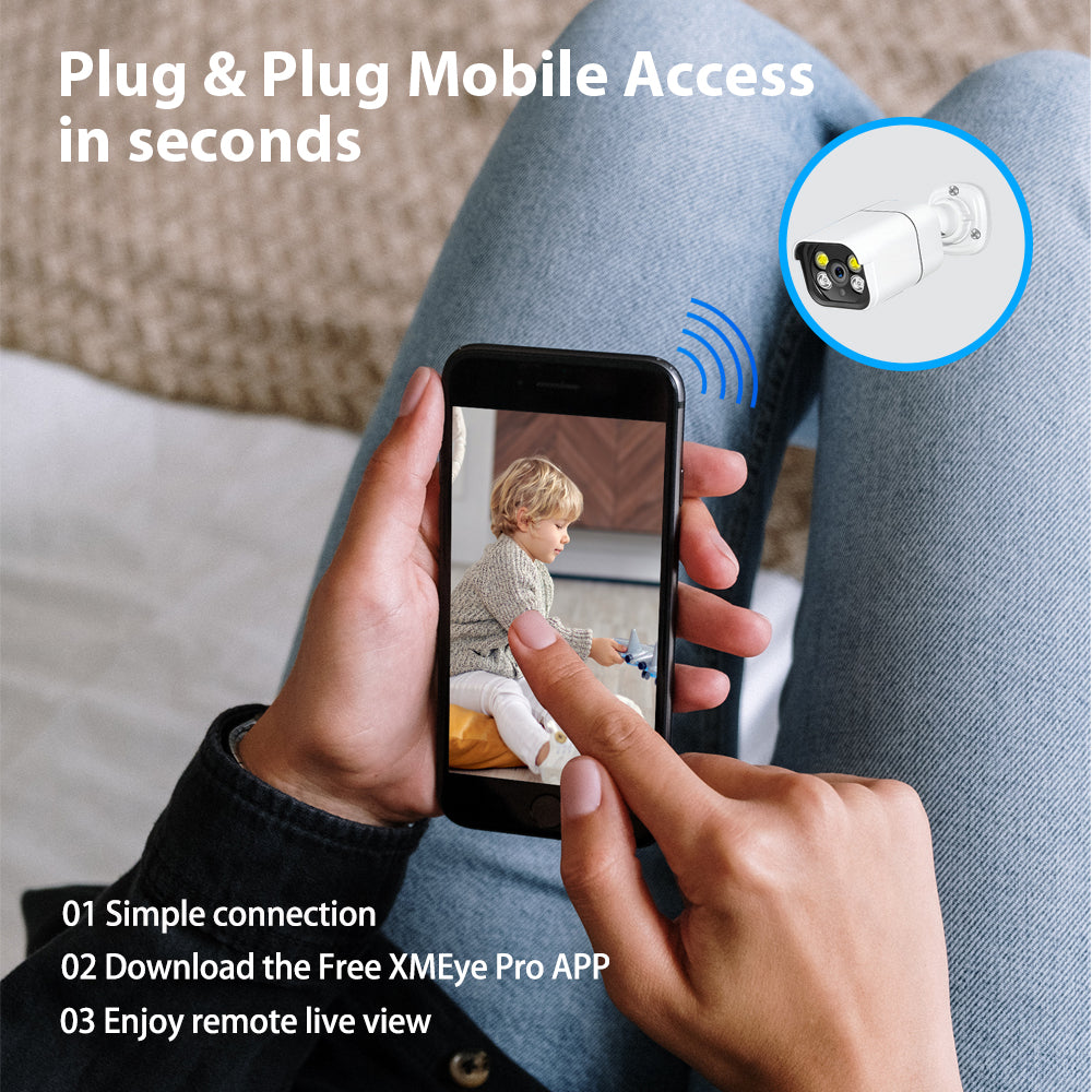 4CH 2K IP POE CAMERA KIT with 1TB HDD