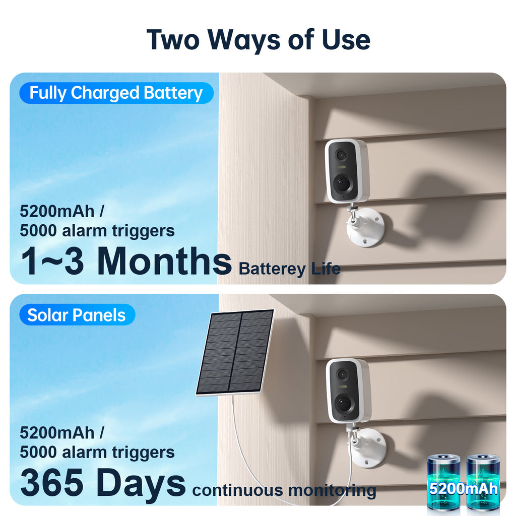 4MP WiFi Rechargeable Battery Security Outdoor Solar Camera
